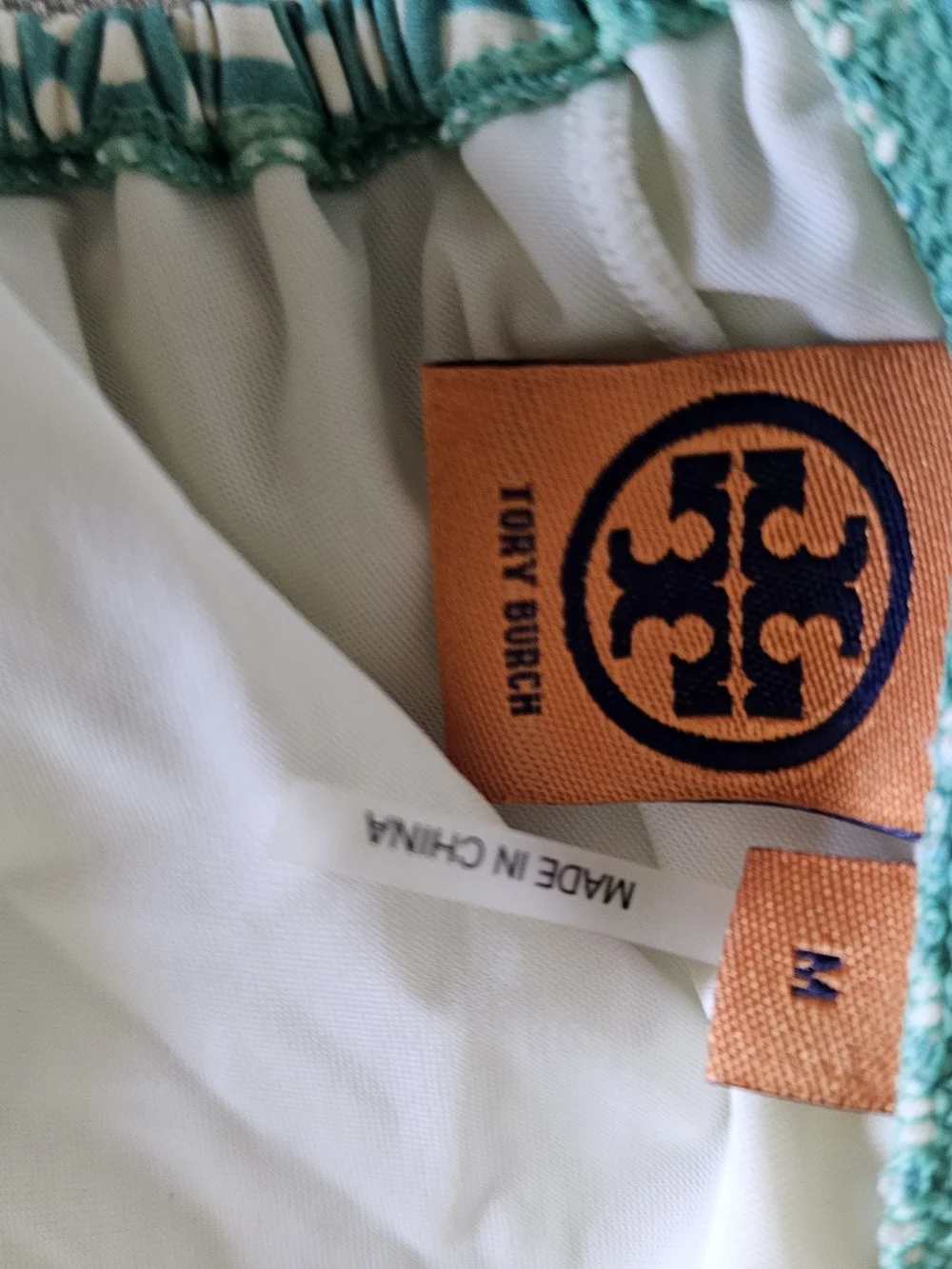 Tory Burch Colorful Patterned Triangle Bikini Tops - Multicolor & Teal - Picture 3 of 5